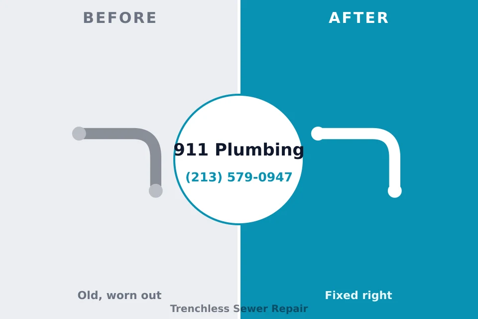 Before and after: plumbing repair Little Flock, AR